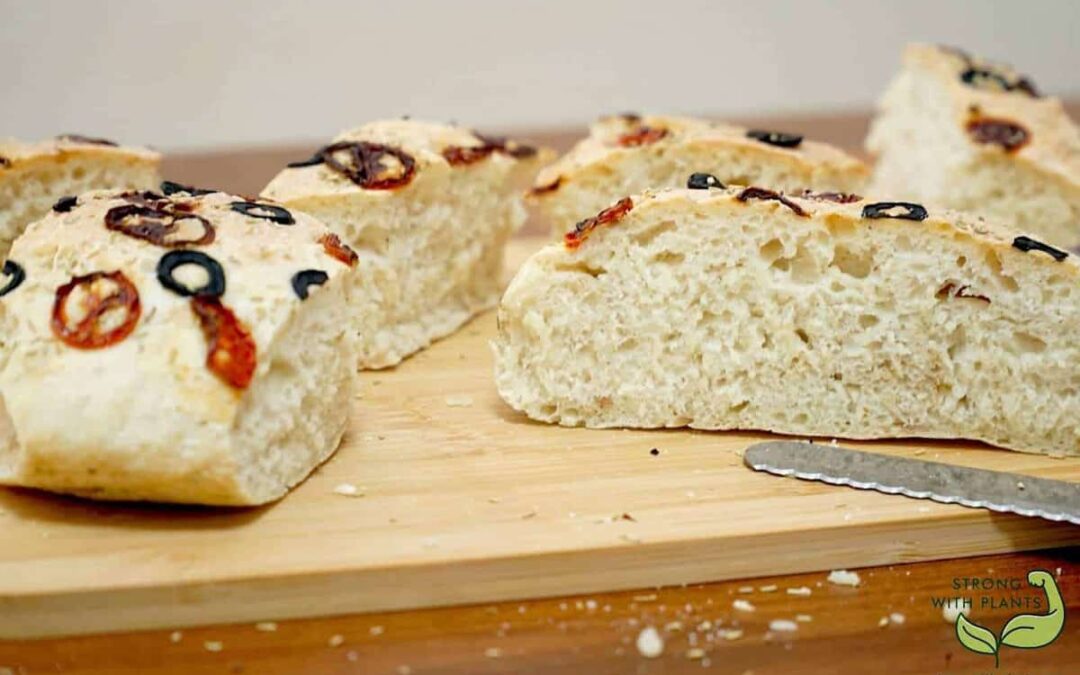 Oil-Free, Vegan & Healthy Focaccia Bread Recipe Baked in Air Fryer