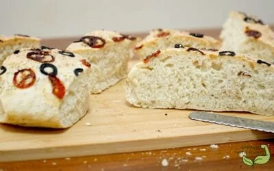 Oil-Free, Vegan & Healthy Focaccia Bread Recipe Baked in Air Fryer