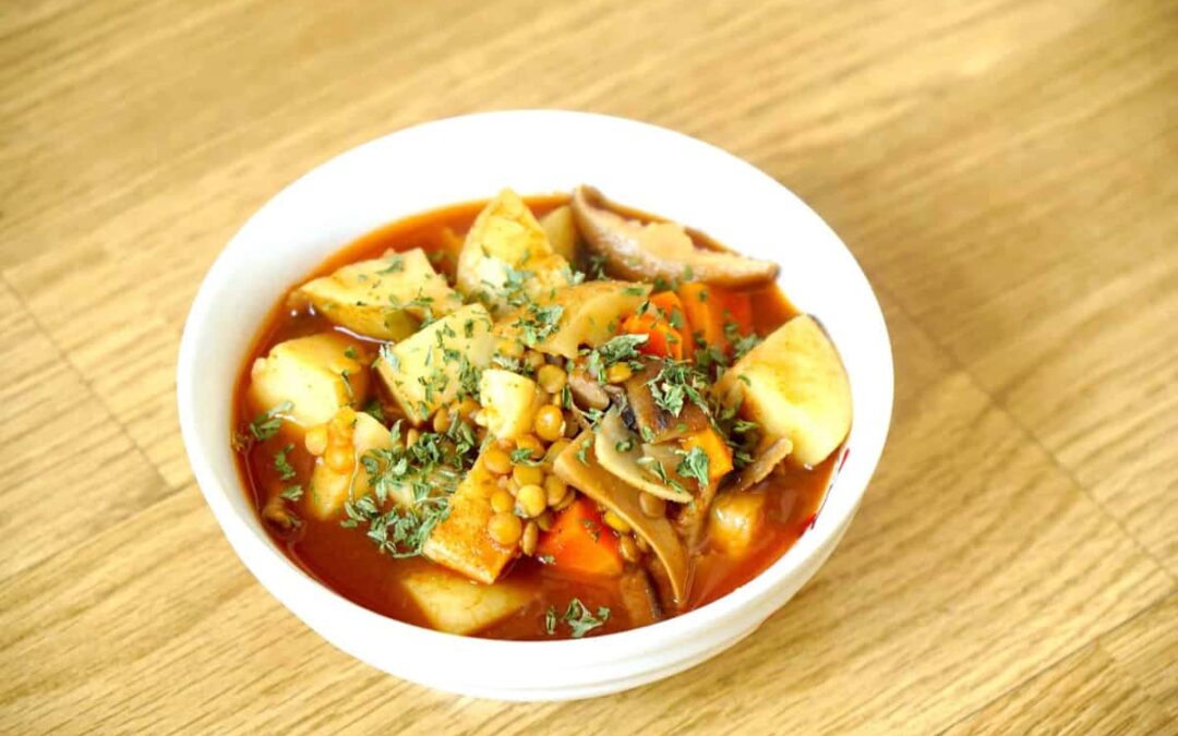 Lentil Mushroom Oil-Free And Vegan Instant Pot Soup Recipe