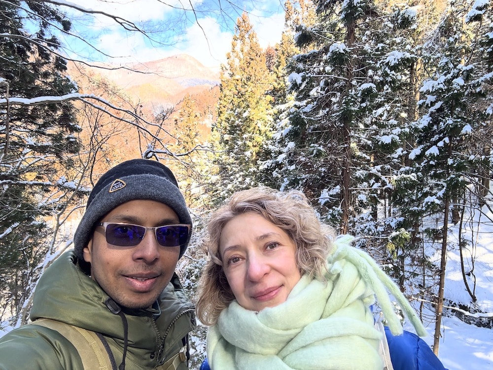 Nagano forest, on the way to monkey's park.