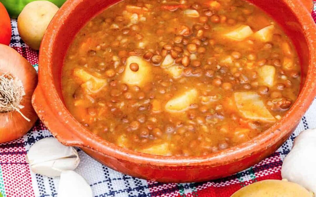 Brown Lentil Soup Whole Food Plant-Based No Oil